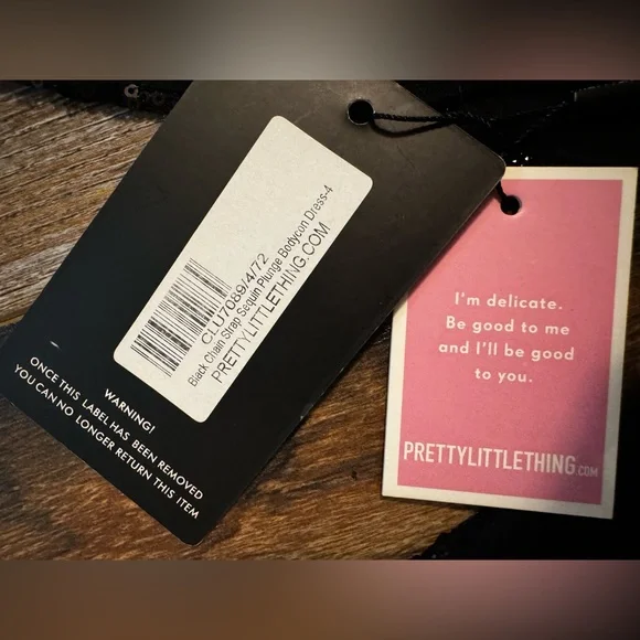 Black Sexy Sequin Mini Dress, by Pretty Little Thing - Picture 6 of 10